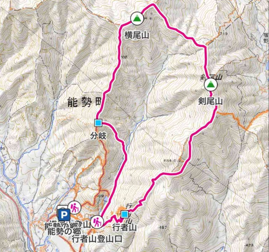 剣尾山・横尾山ハイキングコース