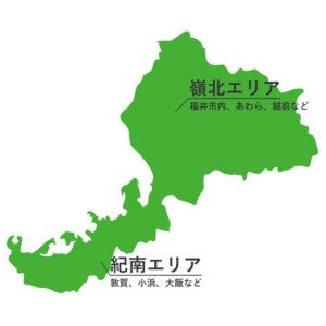 福井のエリアマップ