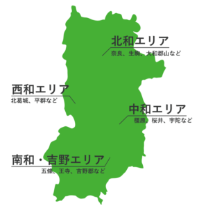 奈良のエリアマップ