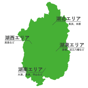 滋賀のエリアマップ